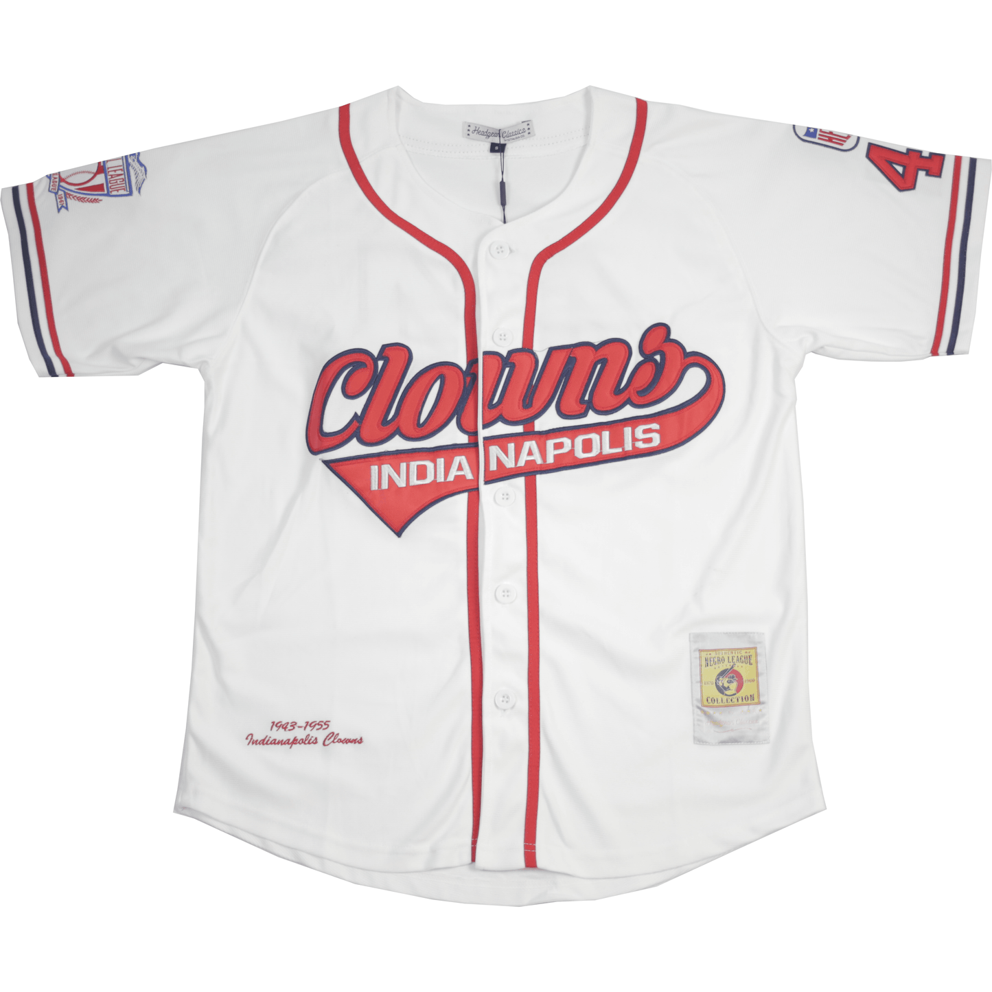 INDIANAPOLIS CLOWNS WHITE NL BASEBALL JERSEY - Allstarelite.com