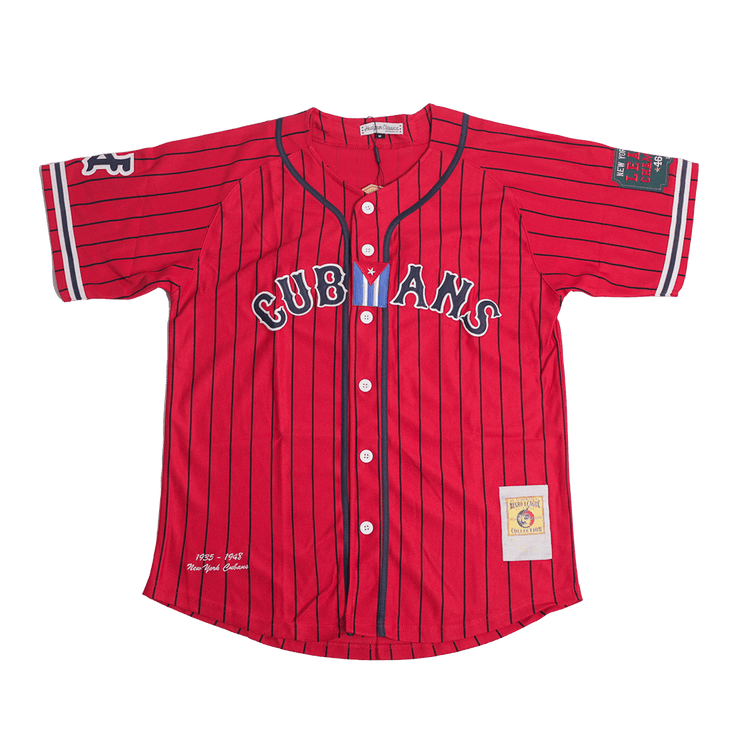 NY CUBANS NL BASEBALL JERSEY RED - Allstarelite.com