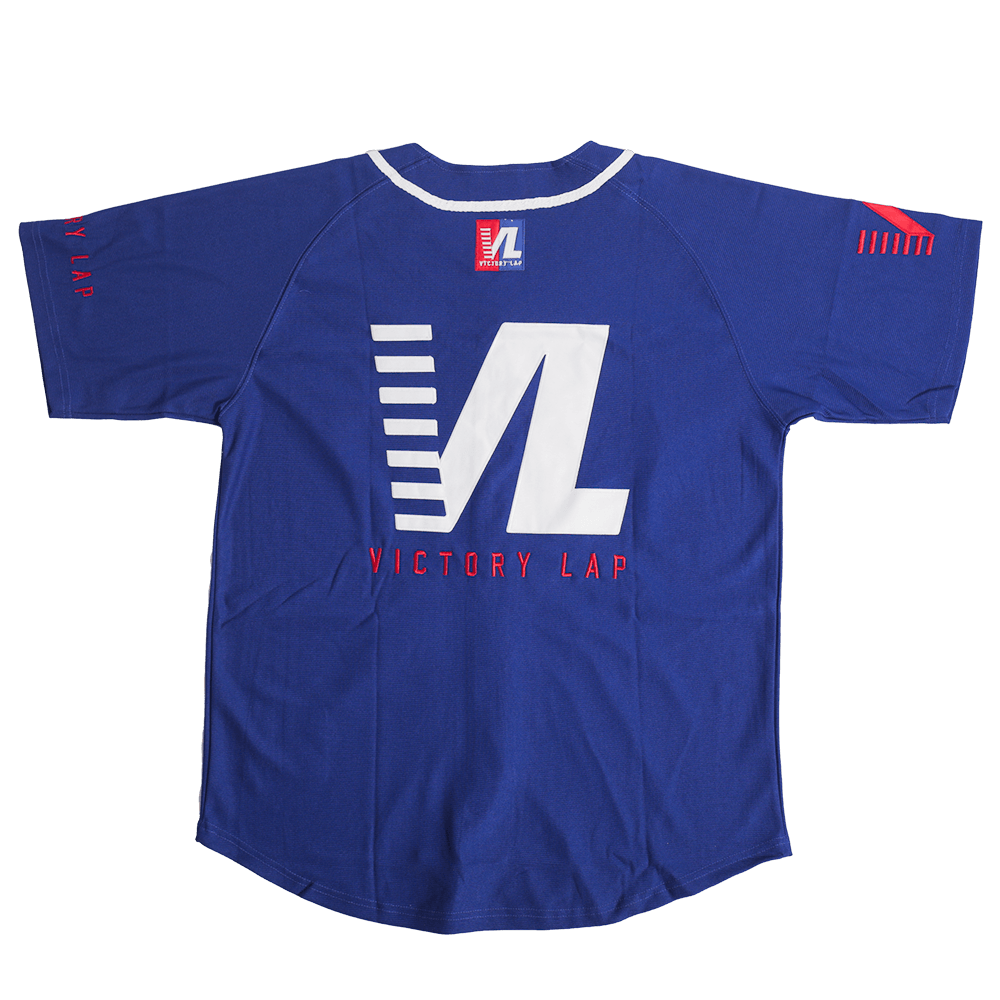 NIPSEY HUSSLE VICTORY BASEBALL JERSEY BLUE - Allstarelite.com