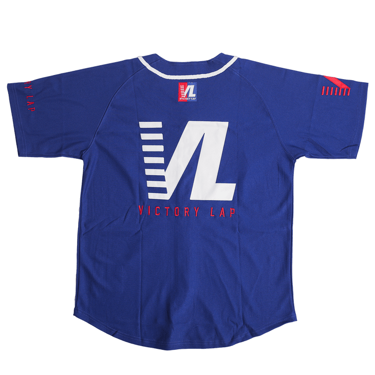 NIPSEY HUSSLE VICTORY BASEBALL JERSEY BLUE - Allstarelite.com