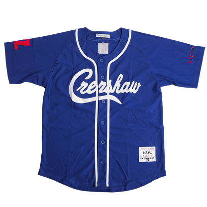 NIPSEY HUSSLE VICTORY BASEBALL JERSEY BLUE - Allstarelite.com