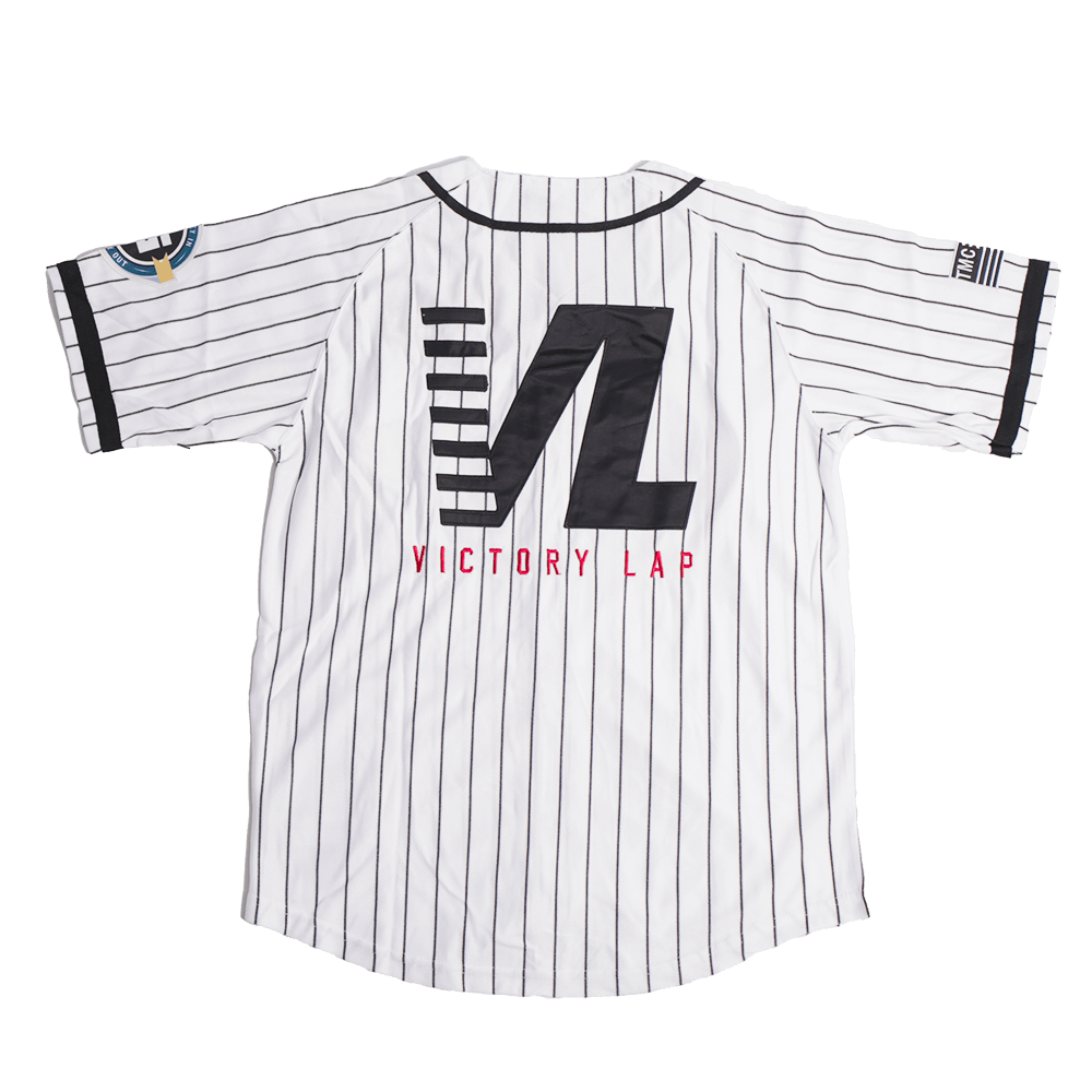 CRENSHAW PINSTRIPE BASEBALL JERSEY WHITE - Allstarelite.com