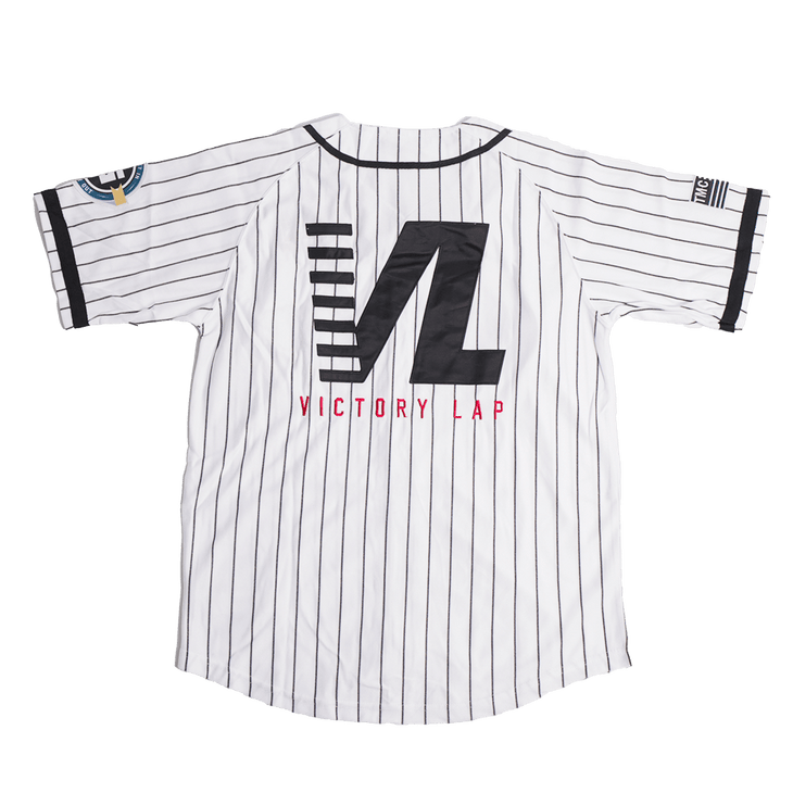 CRENSHAW PINSTRIPE BASEBALL JERSEY WHITE - Allstarelite.com