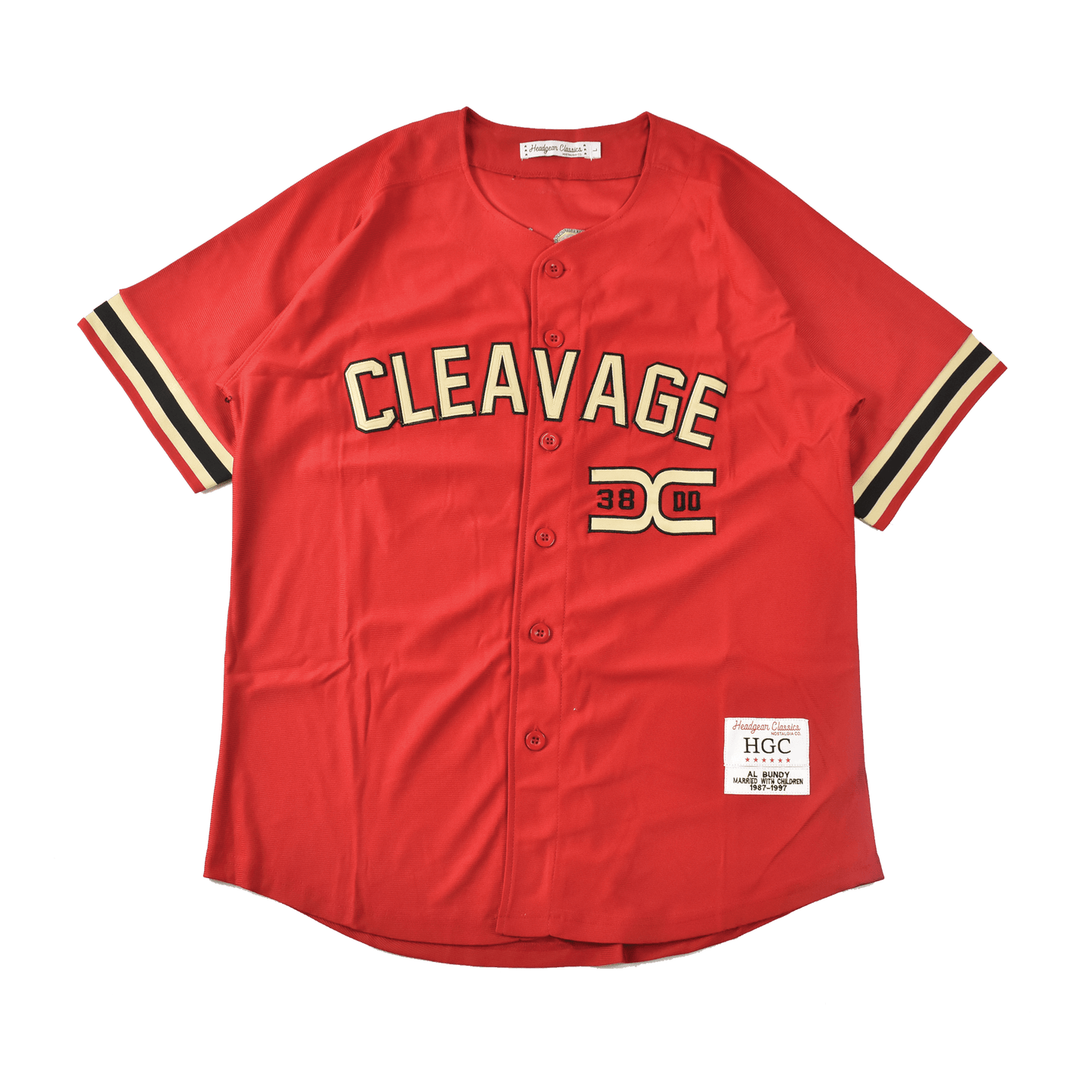 AL BUNDY CLEAVAGE BUTTON DOWN BASEBALL JERSEY RED - Allstarelite.com